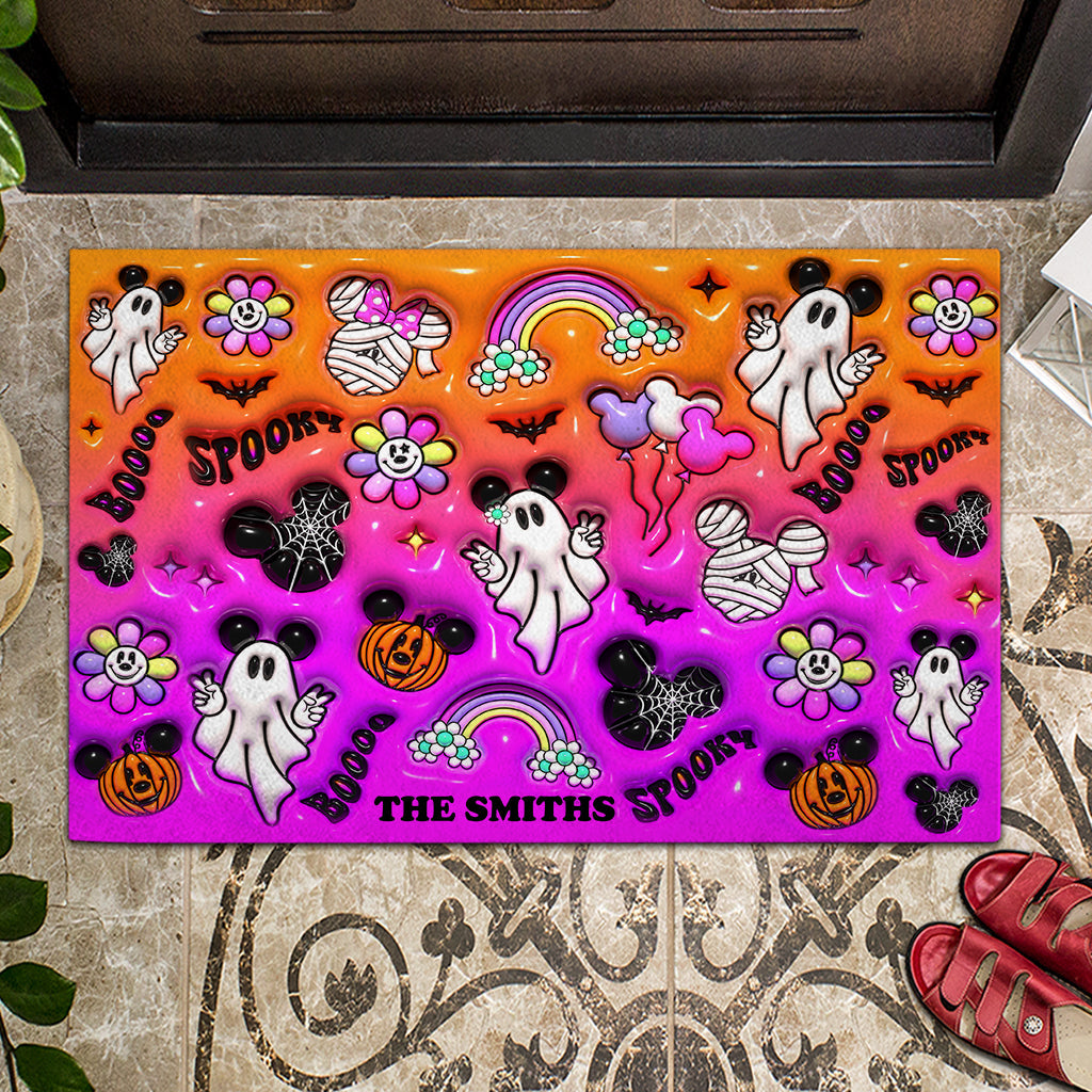 Personalized Halloween Mouse Doormat Custom Name Gift Doormat GradoCreations
