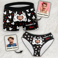 Personalized Property Of Couples Briefs Custom Name Lace Boxer Briefs Lace Border Women Briefs And Men’s Boxer Briefs GradoCreations