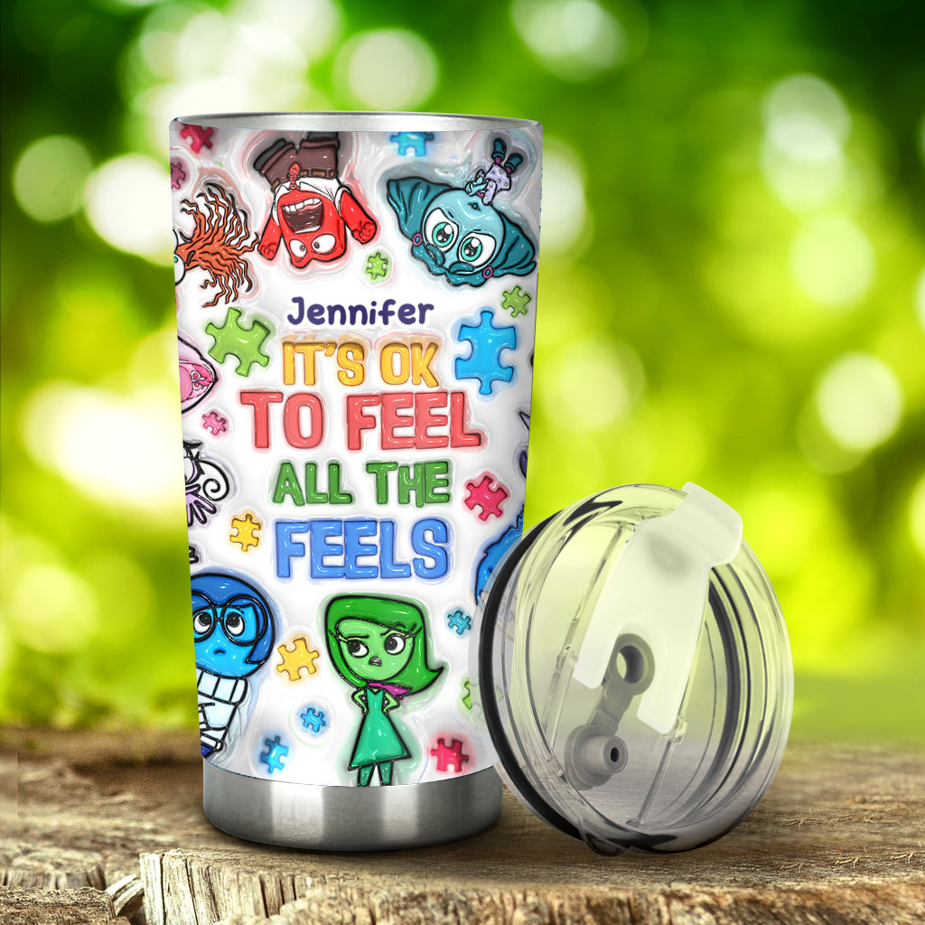 Personalized Autism Awareness Tumbler Custom Name Gift for Kids Tumbler GradoCreations