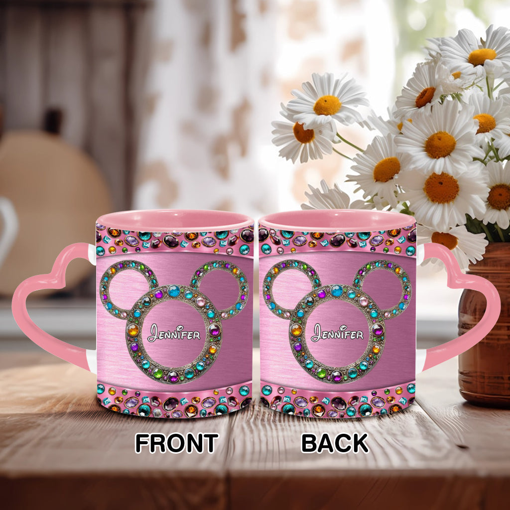 Personalized Heart Handle Mug Custom Name Gift for Mom Heart Handle Mug GradoCreations
