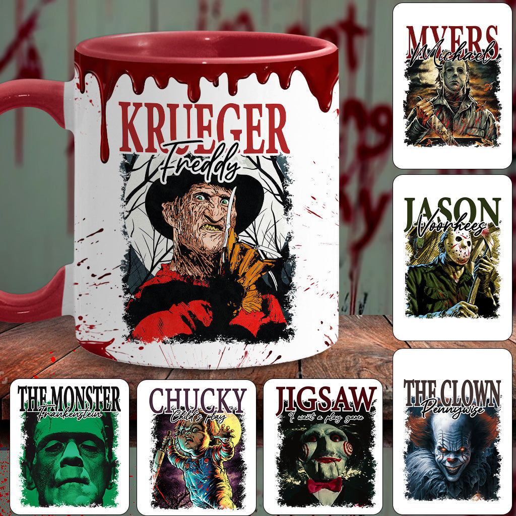 Personalized Halloween Horror Characters Accent Mug Gift Accent Mug GradoCreations