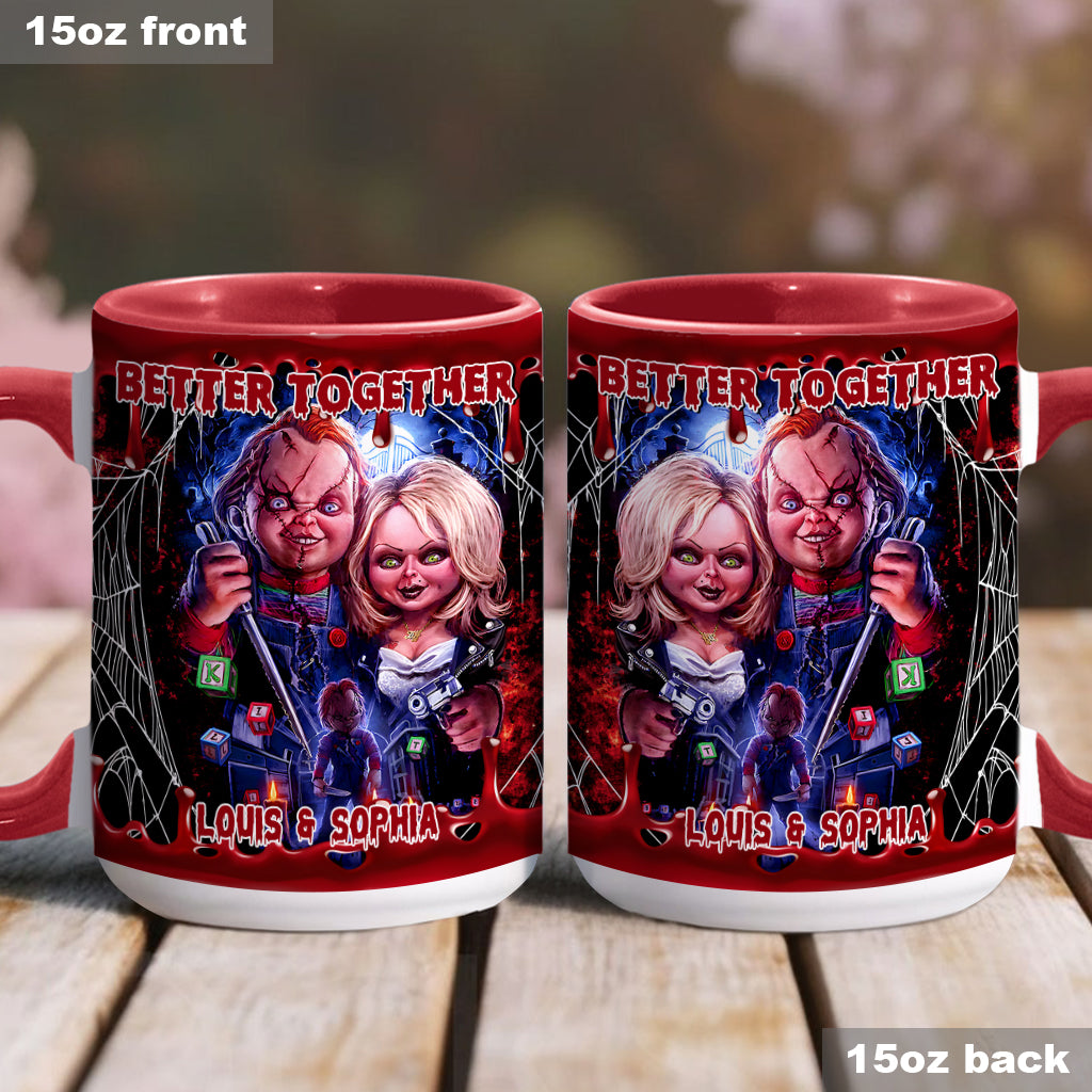 Personalized Chucky & Tiffany Accent Mug Custom Name Gift Accent Mug GradoCreations