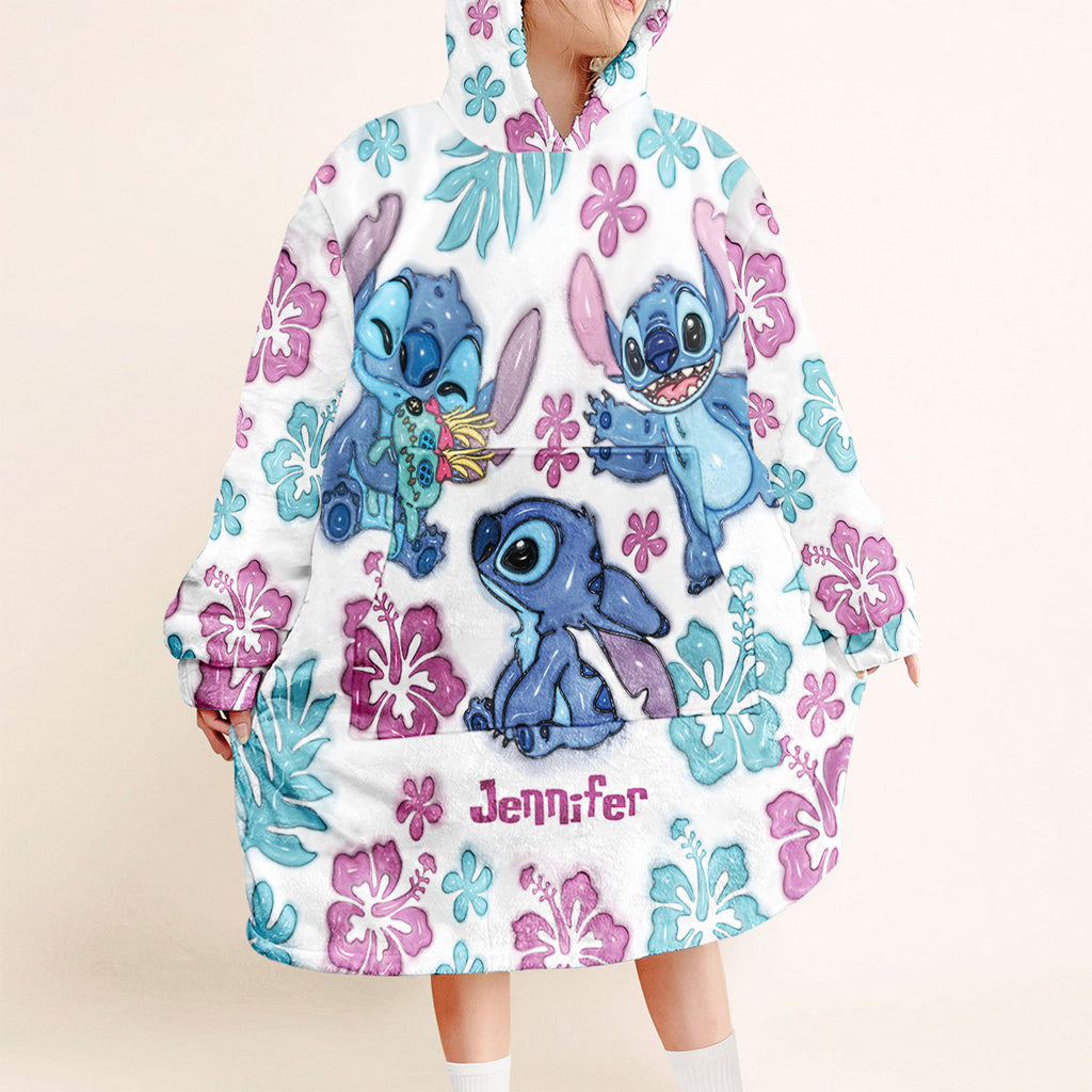 Personalized Ohana Blanket Hoodie Ultra-Soft Custom Gift for Kids Blanket Hoodie GradoCreations