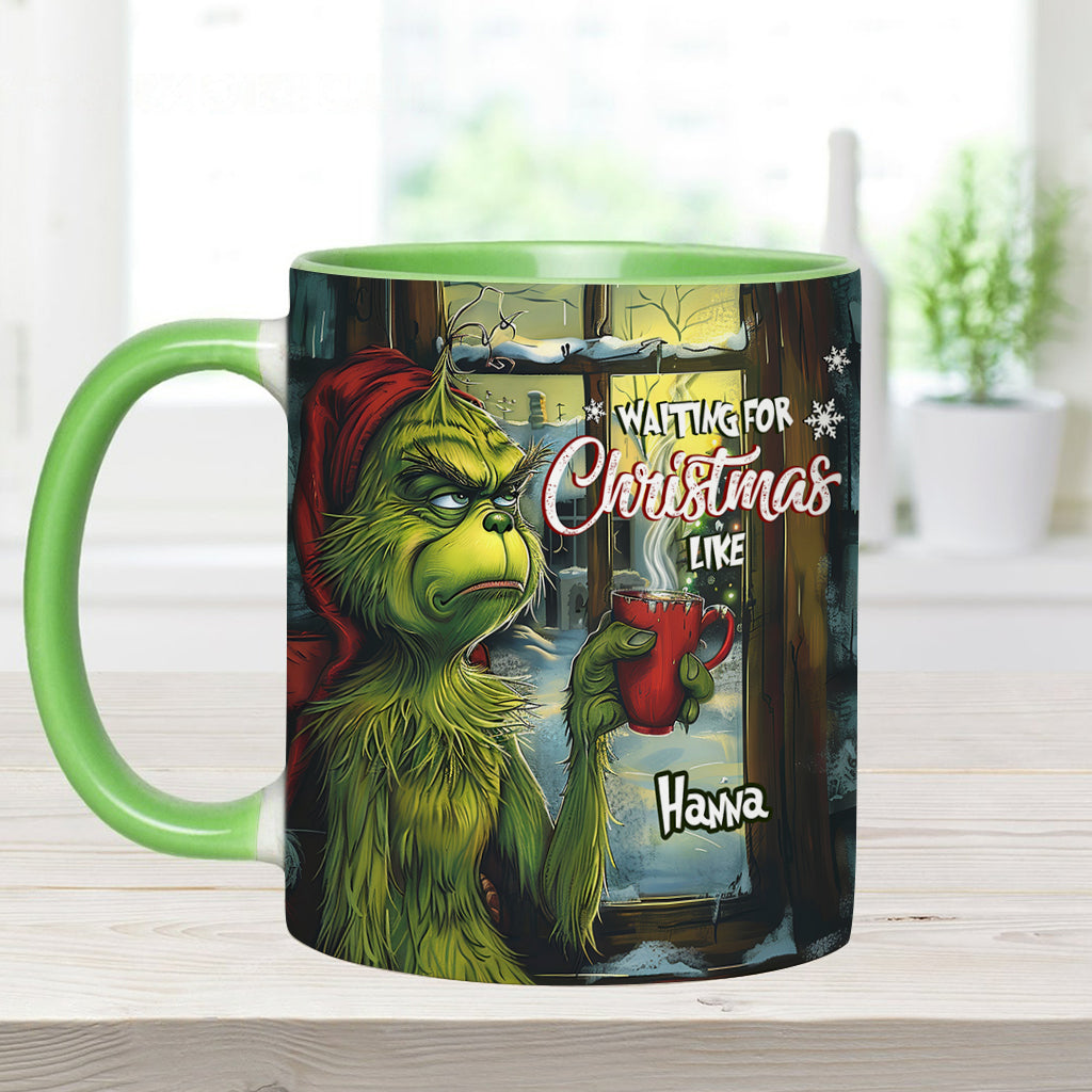 Personalized Grinch Accent Mug Custom Name Christmas Gift Accent Mug GradoCreations