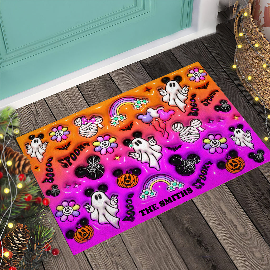 Personalized Halloween Mouse Doormat Custom Name Gift Doormat GradoCreations