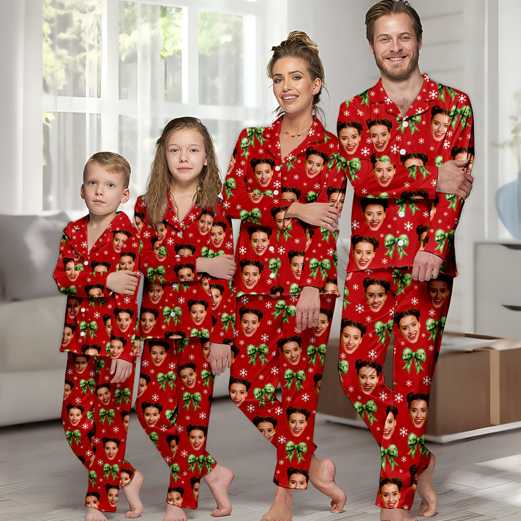 Personalized Christmas Button Down Pajama Set Cute Gift Idea Button Down Pajamas GradoCreations