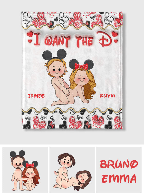 Personalized Mouse-Themed Blanket Custom Names Gift for Couple Blanket GradoCreations