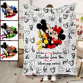 Personalized Double-Sided Flannel Mouse Blanket for Couples Blanket GradoCreations