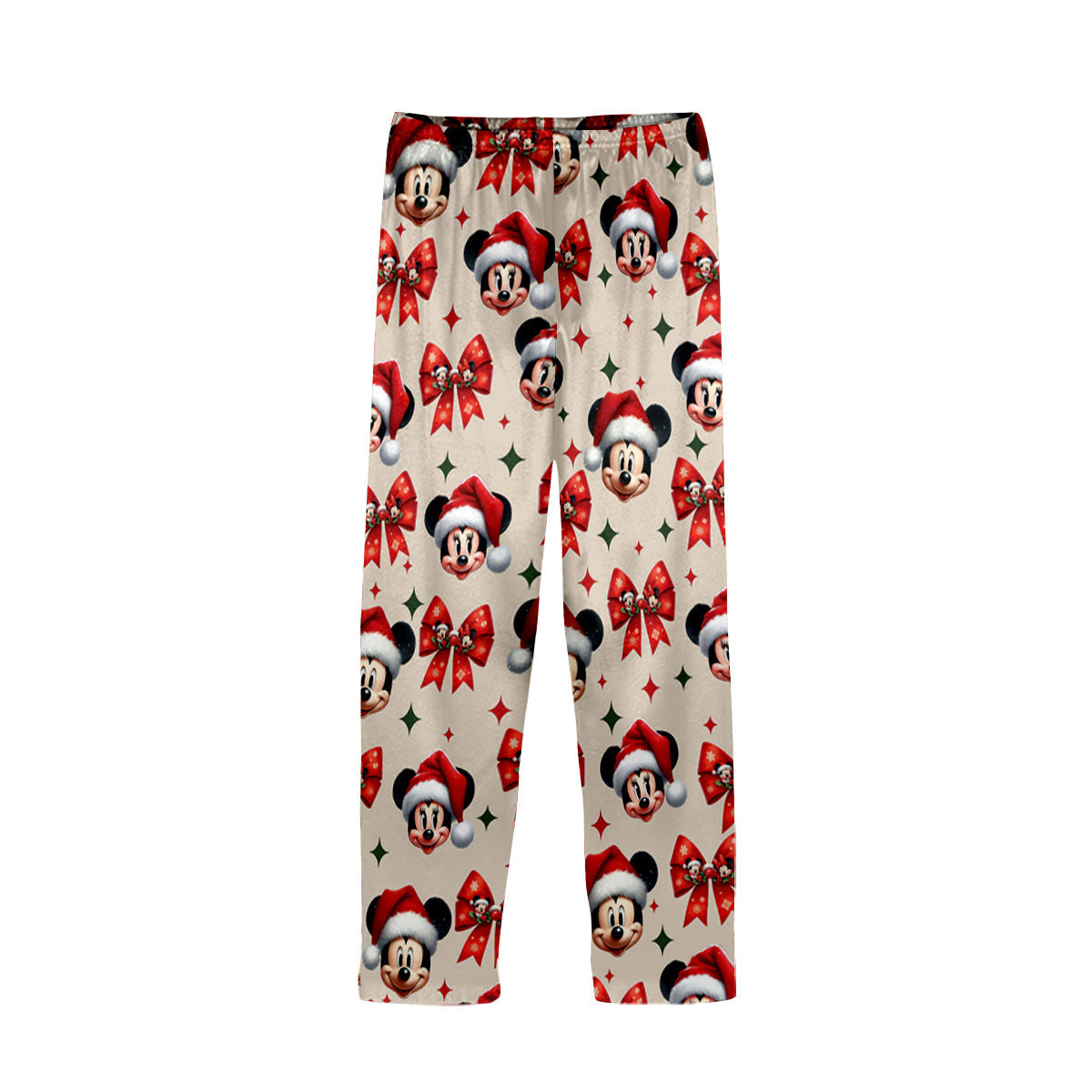 Personalized Cute Mouse Christmas Pajamas Button Down Set Button Down Pajamas GradoCreations