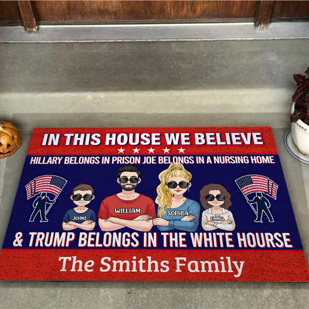 Custom Family Doormat with Personalized Text for Front Entry Doormat GradoCreations