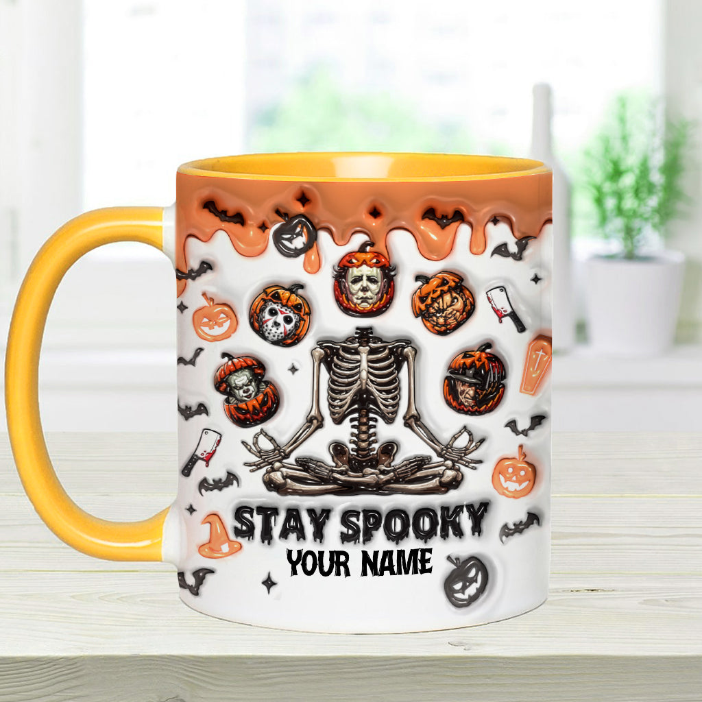 Personalized Stay Spooky Accent Mug Custom Name Gift Accent Mug GradoCreations