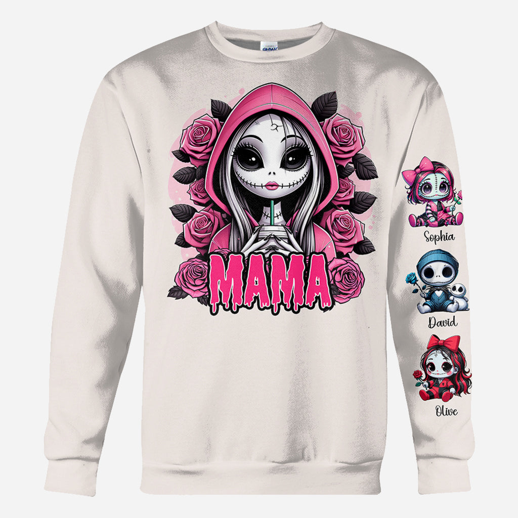 Personalized Mama of Nightmares All Over Shirt for Mom | Halloween Gift All Over Shirt GradoCreations