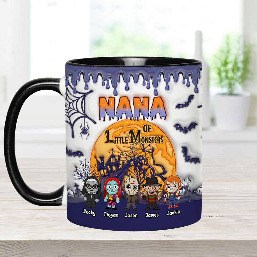 Personalized Halloween Mug for Grandma of Little Monsters Accent Mug GradoCreations