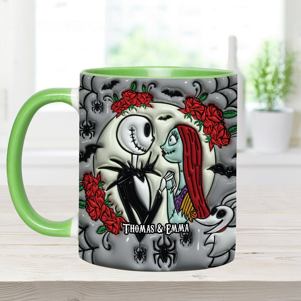Personalized Nightmare Accent Mug for Couples | Custom Name Gift Accent Mug GradoCreations