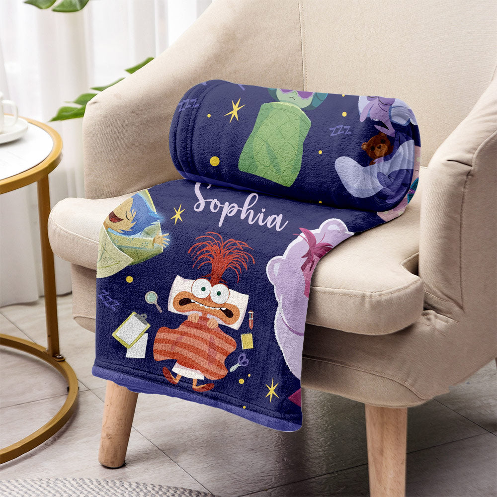 Personalized Flannel Blanket with Joyful Design for Kids Blanket GradoCreations