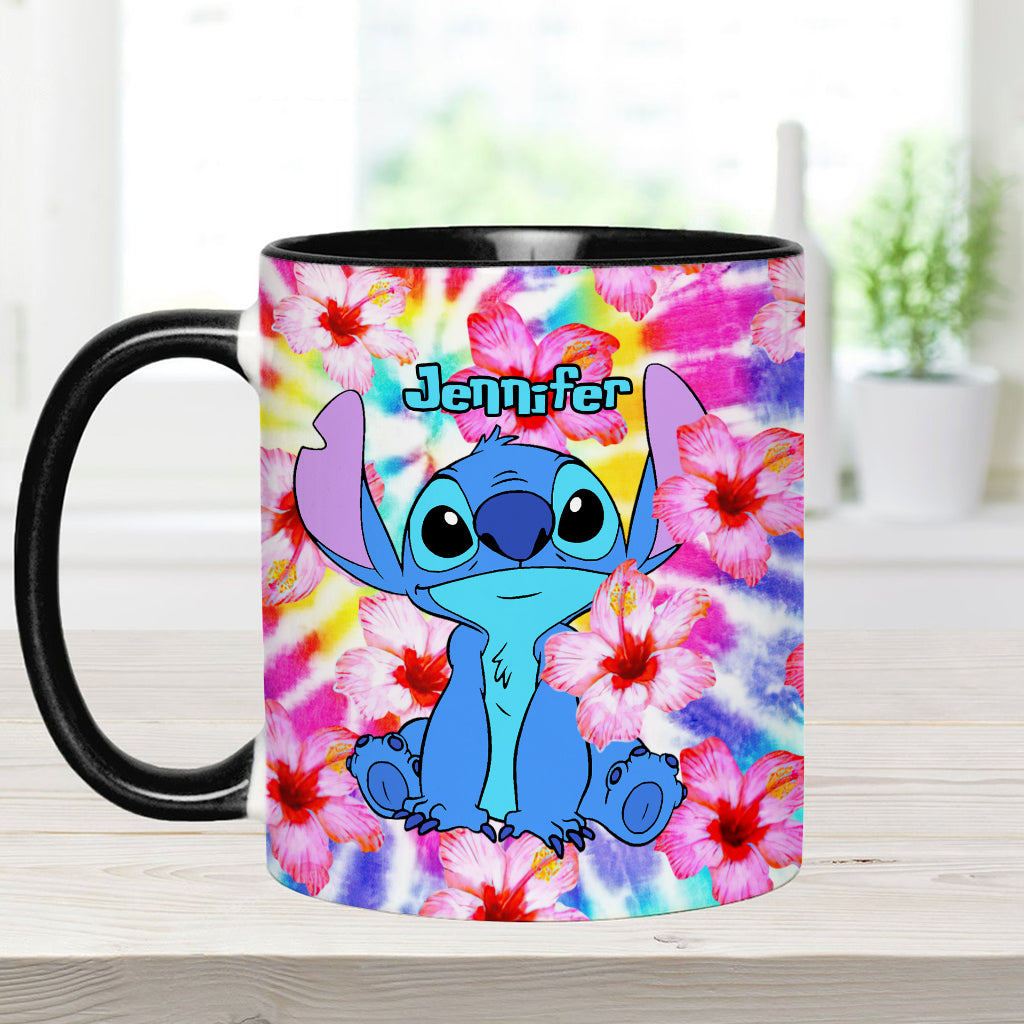 Personalized Tie Dye Accent Mug with Name for Birthday or Christmas Accent Mug GradoCreations
