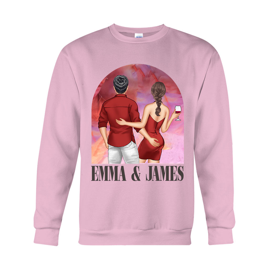 Personalized Couple T-Shirt & Hoodie Unique Gift for Anniversary or Valentine's Day T-shirt & Hoodie GradoCreations