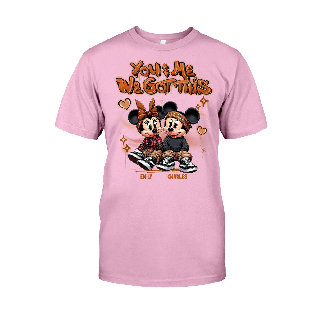 Personalized Couples Mouse T-shirt & Hoodie with Custom Names for Engagement or Anniversary T-shirt & Hoodie GradoCreations