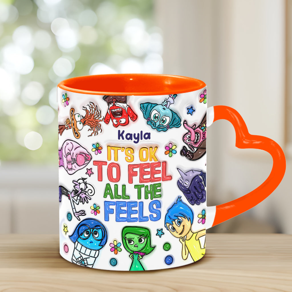 Personalized Heart Handle Mug Custom Name Gift for Mom Heart Handle Mug GradoCreations