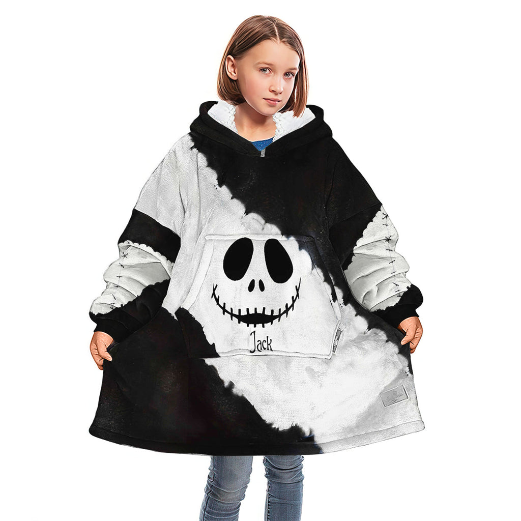 Personalized Nightmare Blanket Hoodie Custom Name Gift Blanket Hoodie GradoCreations