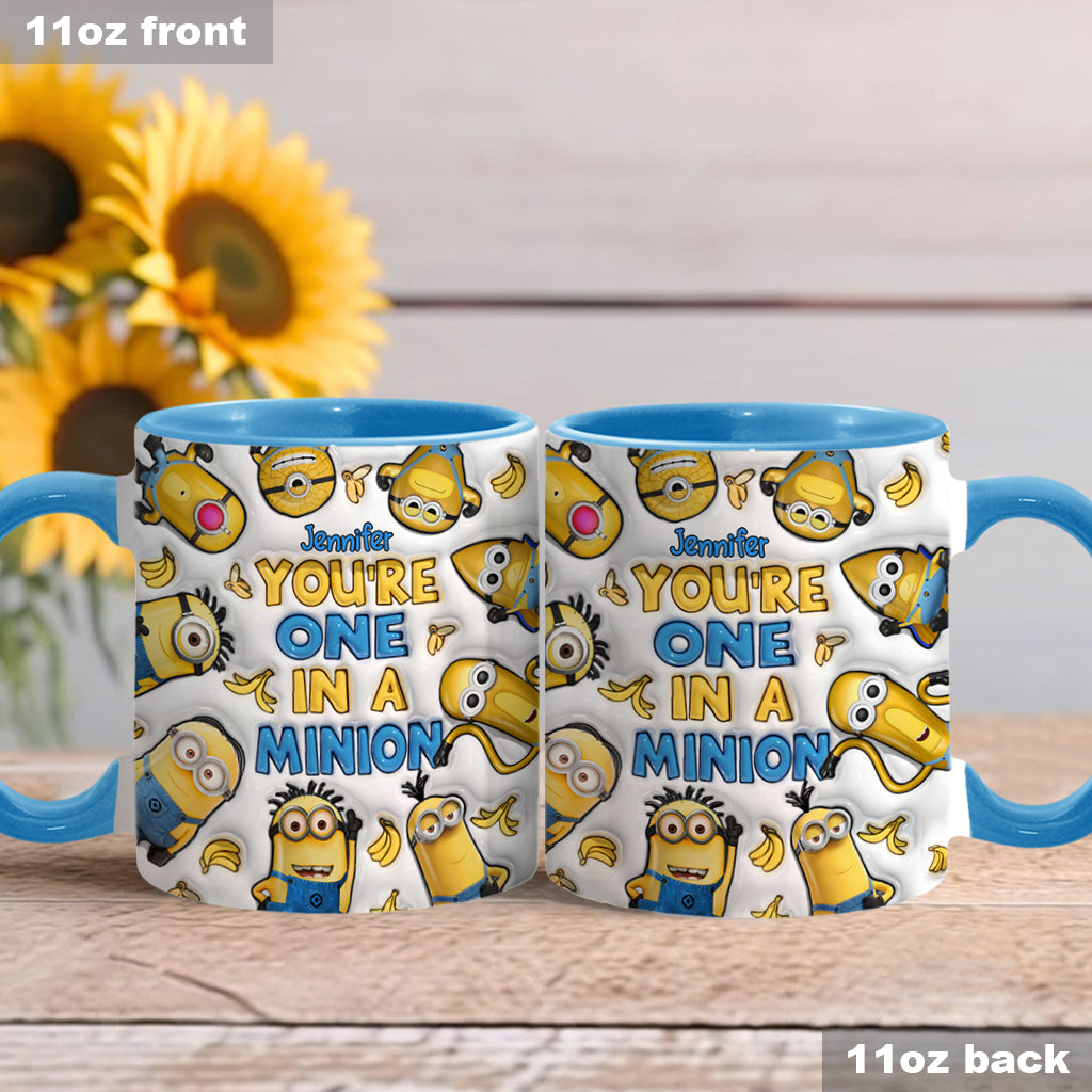Personalized Minion Accent Mug Custom Name Gift for Birthday Accent Mug GradoCreations