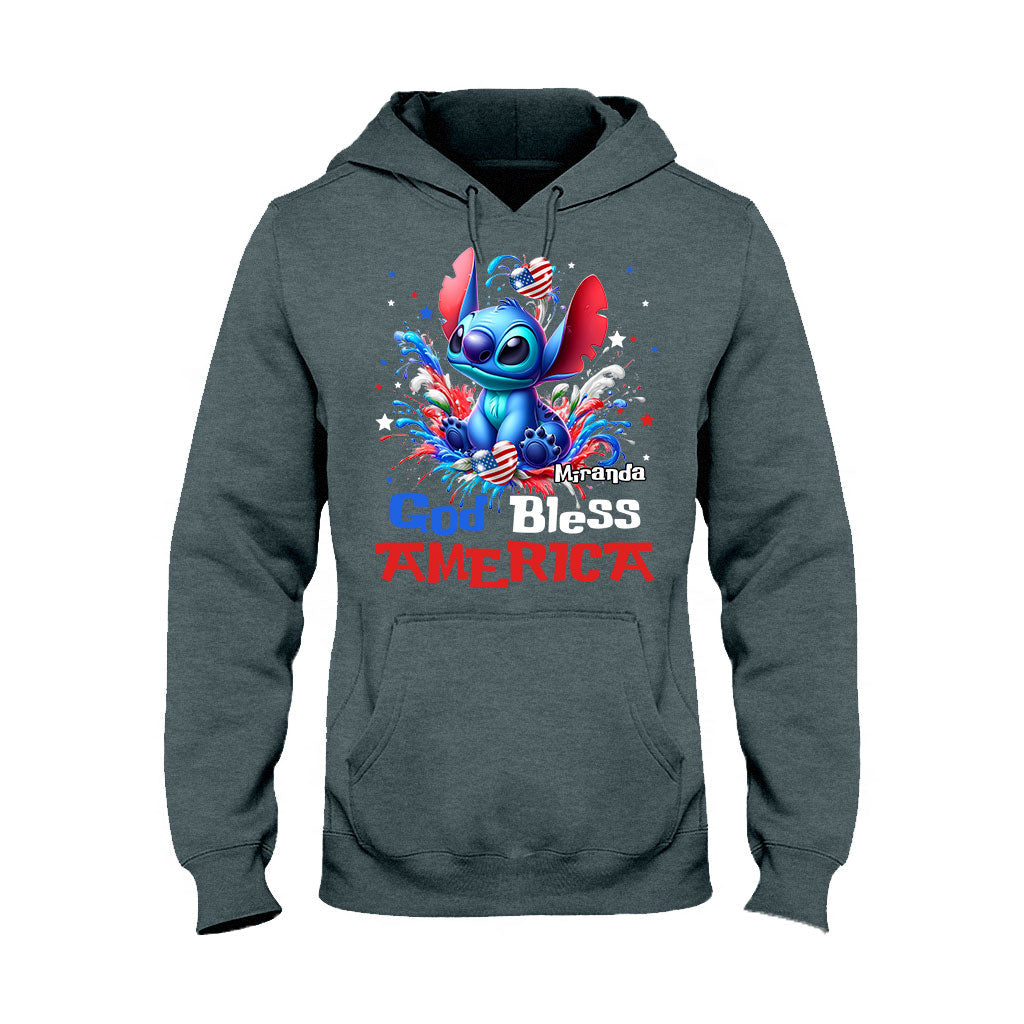 Personalized God Bless America T-Shirt & Hoodie for July 4th Gift T-shirt & Hoodie GradoCreations