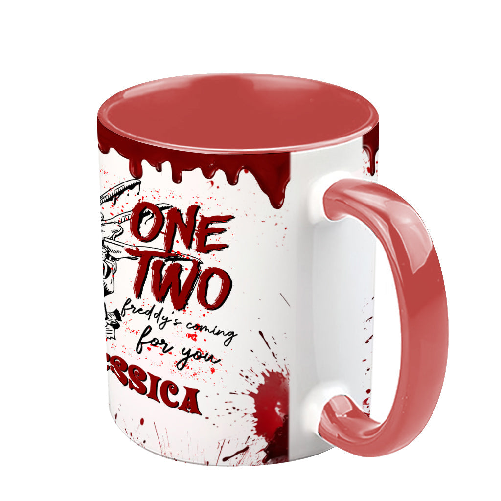 Personalized Horror Accent Mug Custom Name Gift for Fans Accent Mug GradoCreations