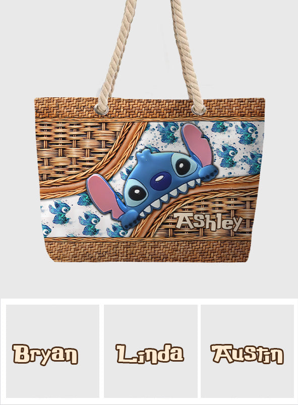 Personalized Canvas Beach Bag with Custom Design for Beach Day Beach Bag GradoCreations
