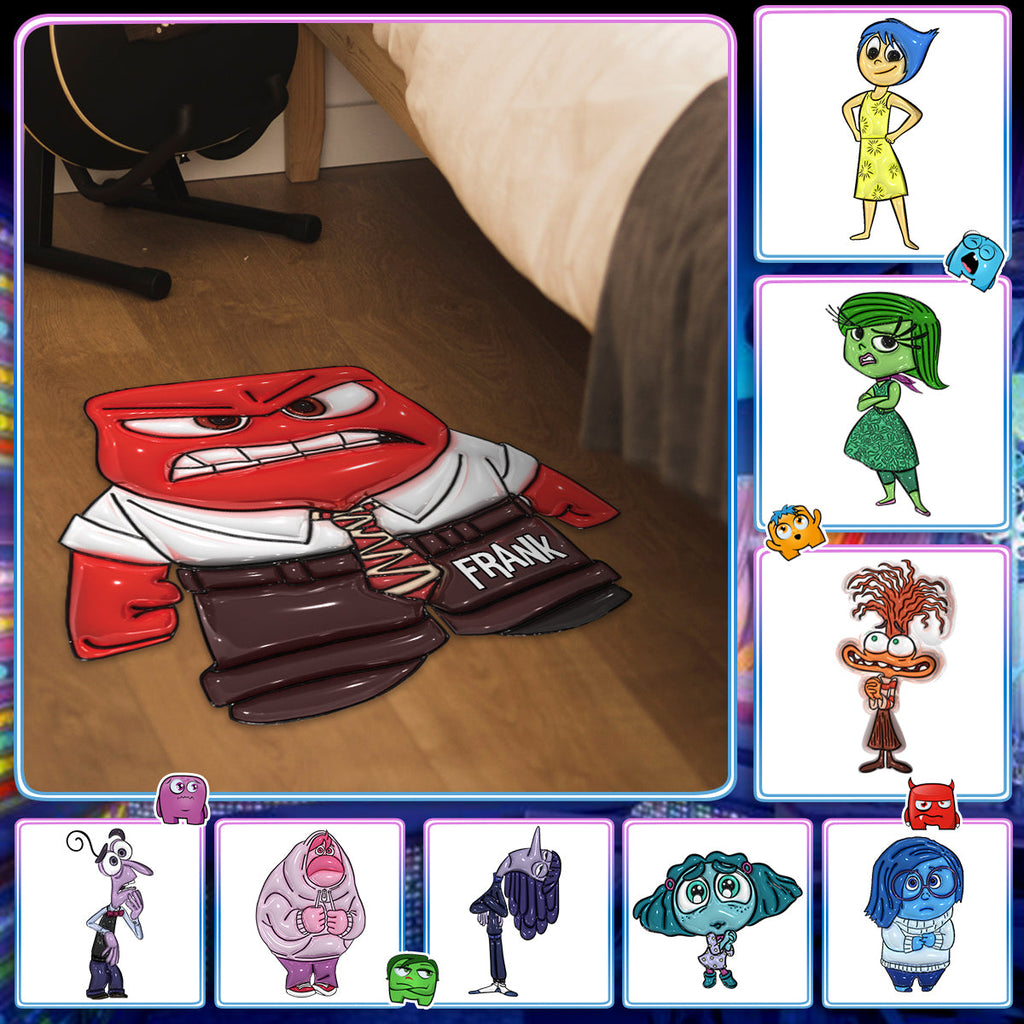Personalized Emotion-Themed Shaped Doormat Custom Name Gift Shaped Doormat GradoCreations