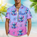 Personalized Hawaiian Shirt with Stitch Design Custom Name Gift Hawaiian Shirt GradoCreations