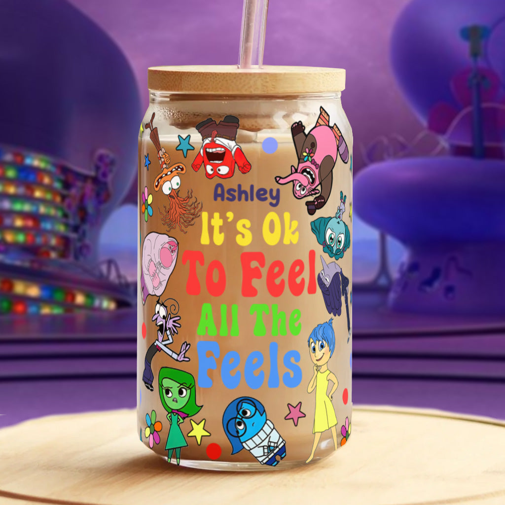 Personalized 16oz Can Glass with Straw Custom Name Gift Can Glass GradoCreations