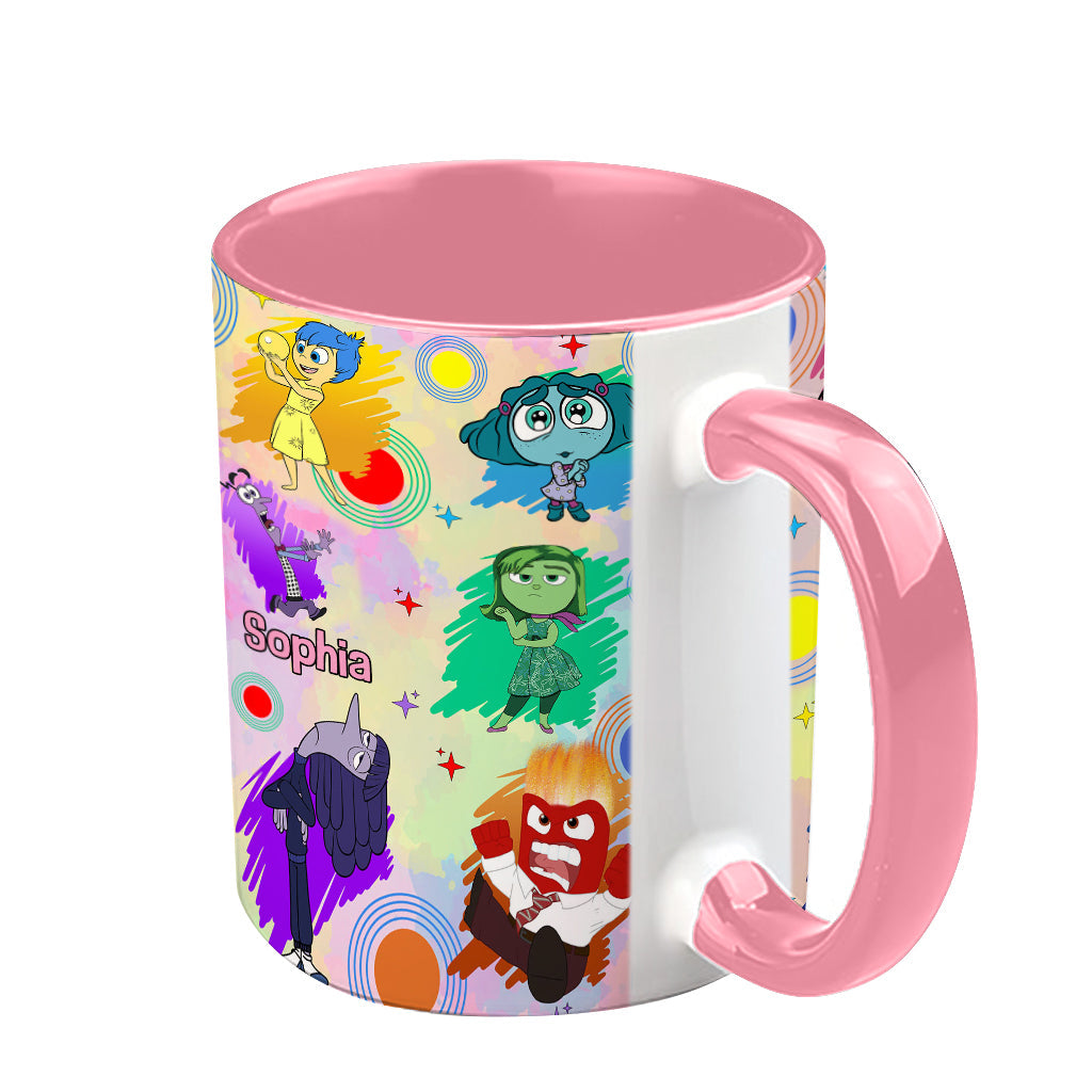 Personalized Accent Mug with Emotions Design Gift for Friends Accent Mug GradoCreations