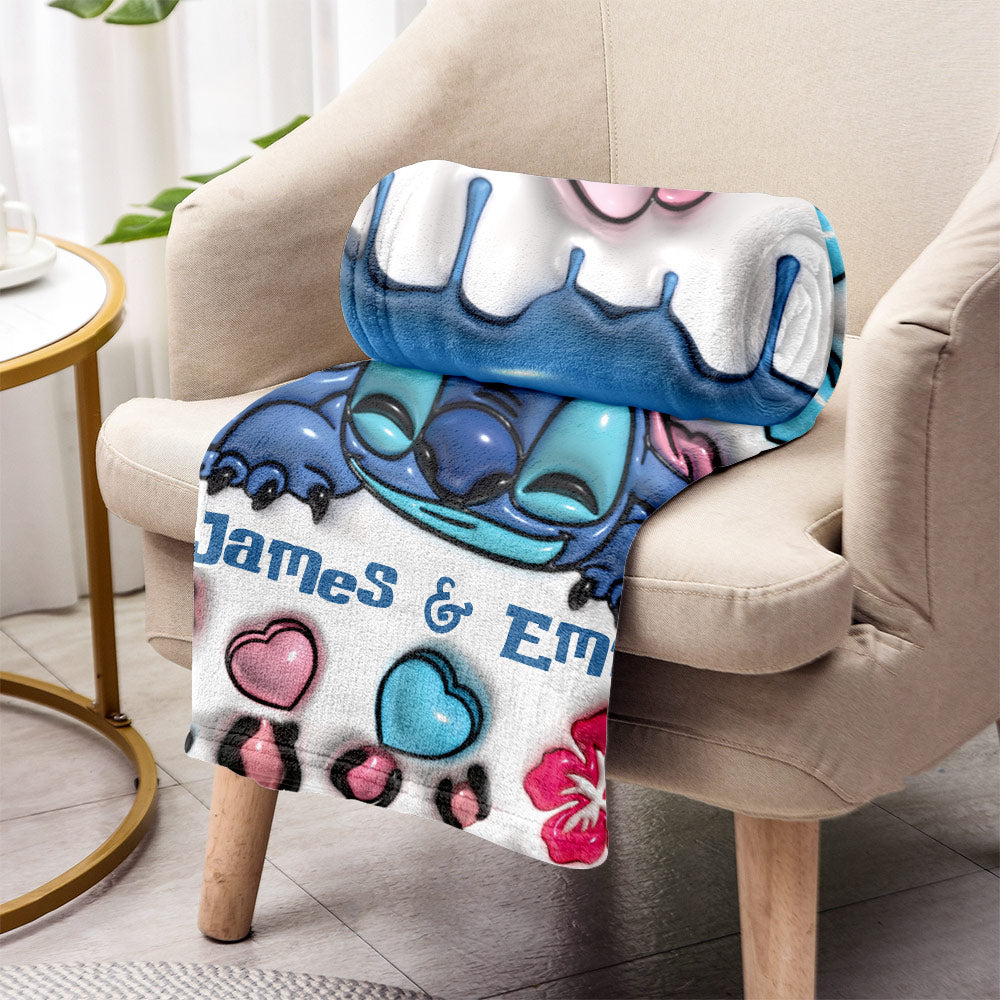 Personalized Double-Sided Flannel Ohana Blanket Gift Blanket GradoCreations