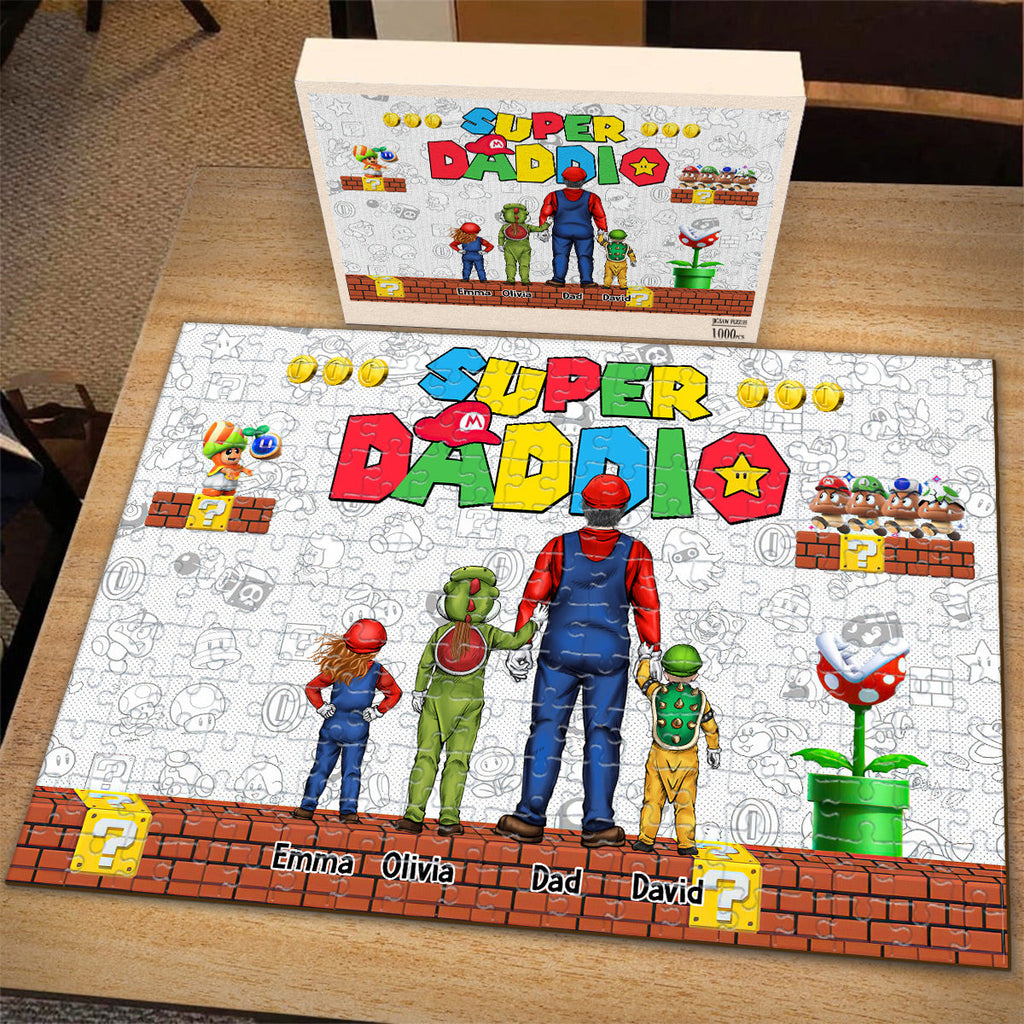 Personalized Super Plumber Jigsaw Puzzle Custom Name Gift for Dad Jigsaw Puzzle GradoCreations
