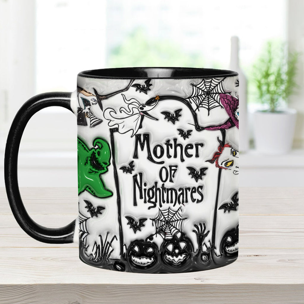 Personalized Nightmare Accent Mug with Custom Names for Mom Accent Mug GradoCreations