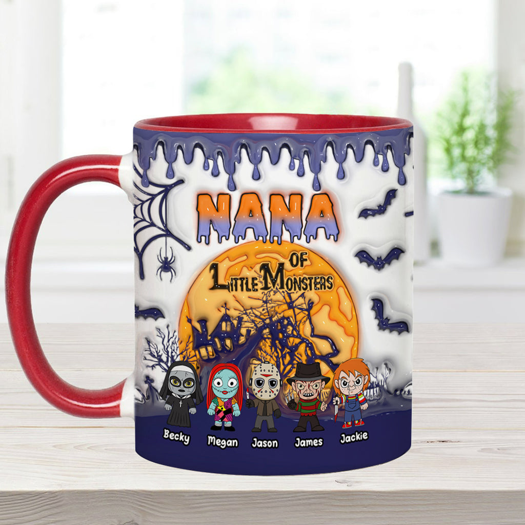 Personalized Halloween Mug for Grandma of Little Monsters Accent Mug GradoCreations