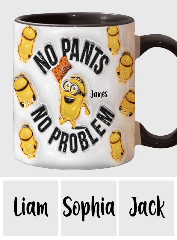 Personalized Minion Mug Custom Name No Pants No Problem Gift Accent Mug GradoCreations