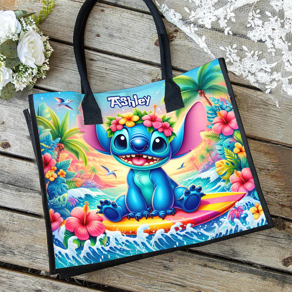 Personalized Ohana Canvas Tote Bag for Mom Beach Gift Canvas Tote Bag GradoCreations