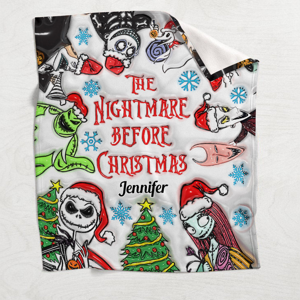 Personalized Nightmare Before Christmas Blanket Gift for Mom Blanket GradoCreations