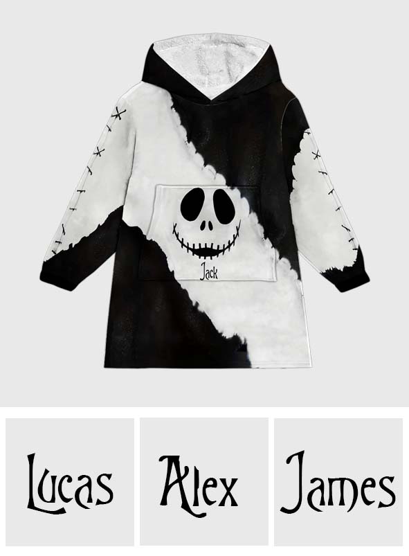 Personalized Nightmare Blanket Hoodie Custom Name Gift Blanket Hoodie GradoCreations