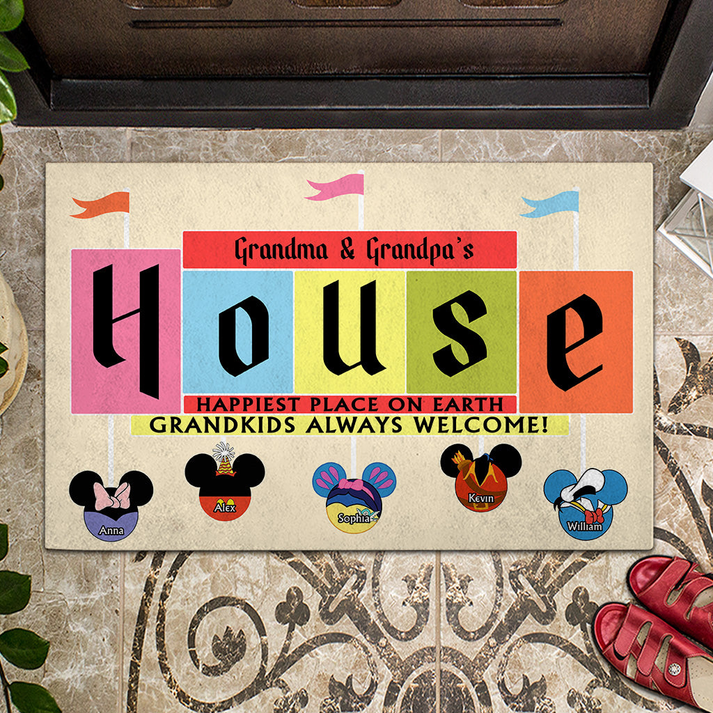 Personalized Doormat for Grandparents Custom Name Welcome Gift Doormat GradoCreations