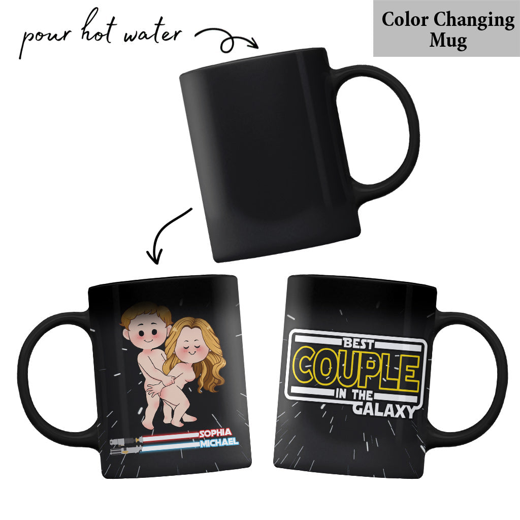 Personalized Couple Mug Best In The Galaxy Custom Names Gift Mug GradoCreations