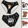 Personalized Lace Border Women's Briefs Custom Names Gift for Couples Lace Border Women Briefs GradoCreations
