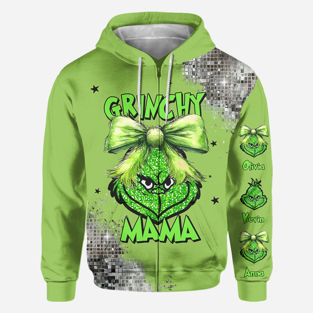 Personalized Grinch All Over Shirt Custom Christmas Gift for Mom All Over Shirt GradoCreations
