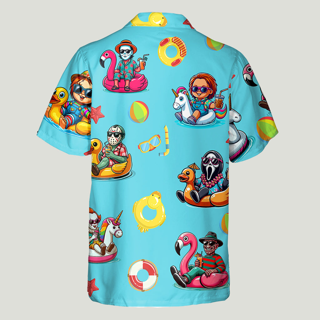 Personalized Horror Hawaiian Shirt Custom Name Gift for Him Hawaiian Shirt GradoCreations