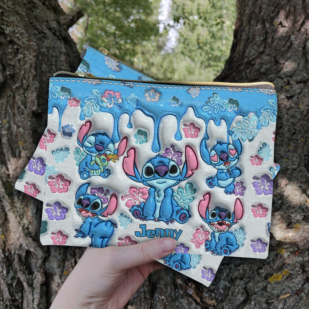 Personalized Ohana Pouch with Cute Stitch Design for Her Pouch GradoCreations