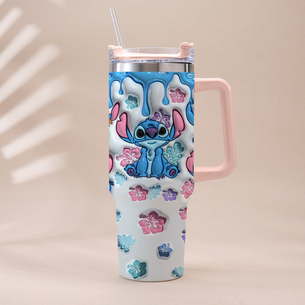 Personalized Ohana Tumbler with Handle Custom Name Gift for Family Tumbler With Handle GradoCreations