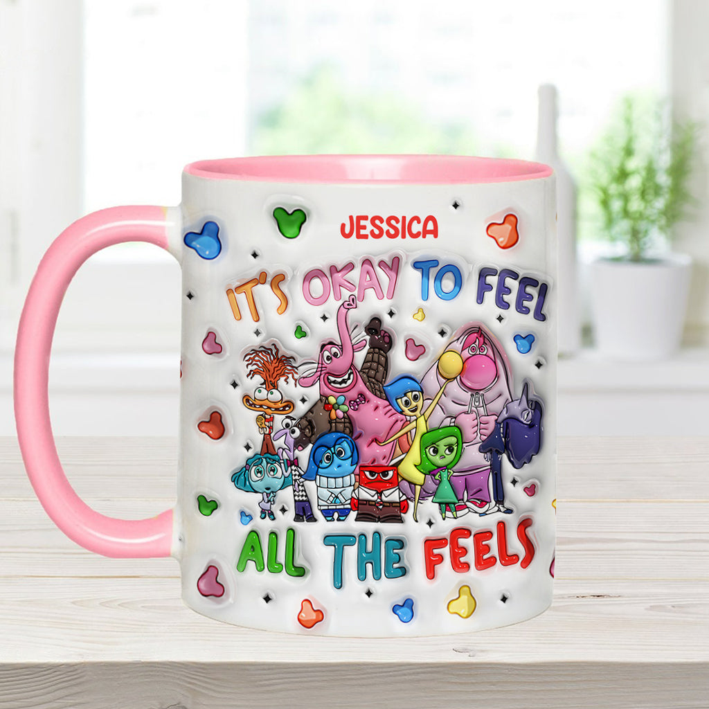 Personalized Ceramic Accent Mug Custom Name Feelings Gift Accent Mug GradoCreations