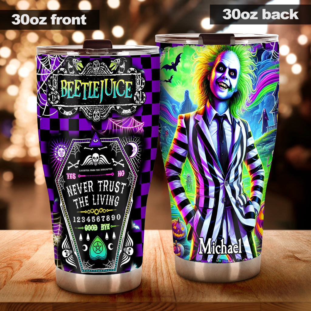 Personalized Beetlejuice Tumbler Custom Name Halloween Gift Tumbler GradoCreations