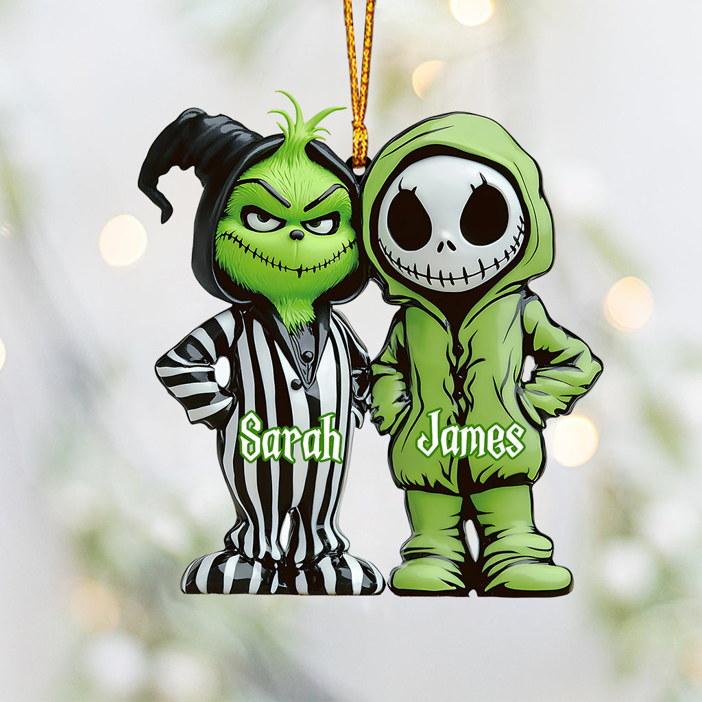 Personalized Grinch & Nightmare Before Christmas Ornament Gift Ornament GradoCreations